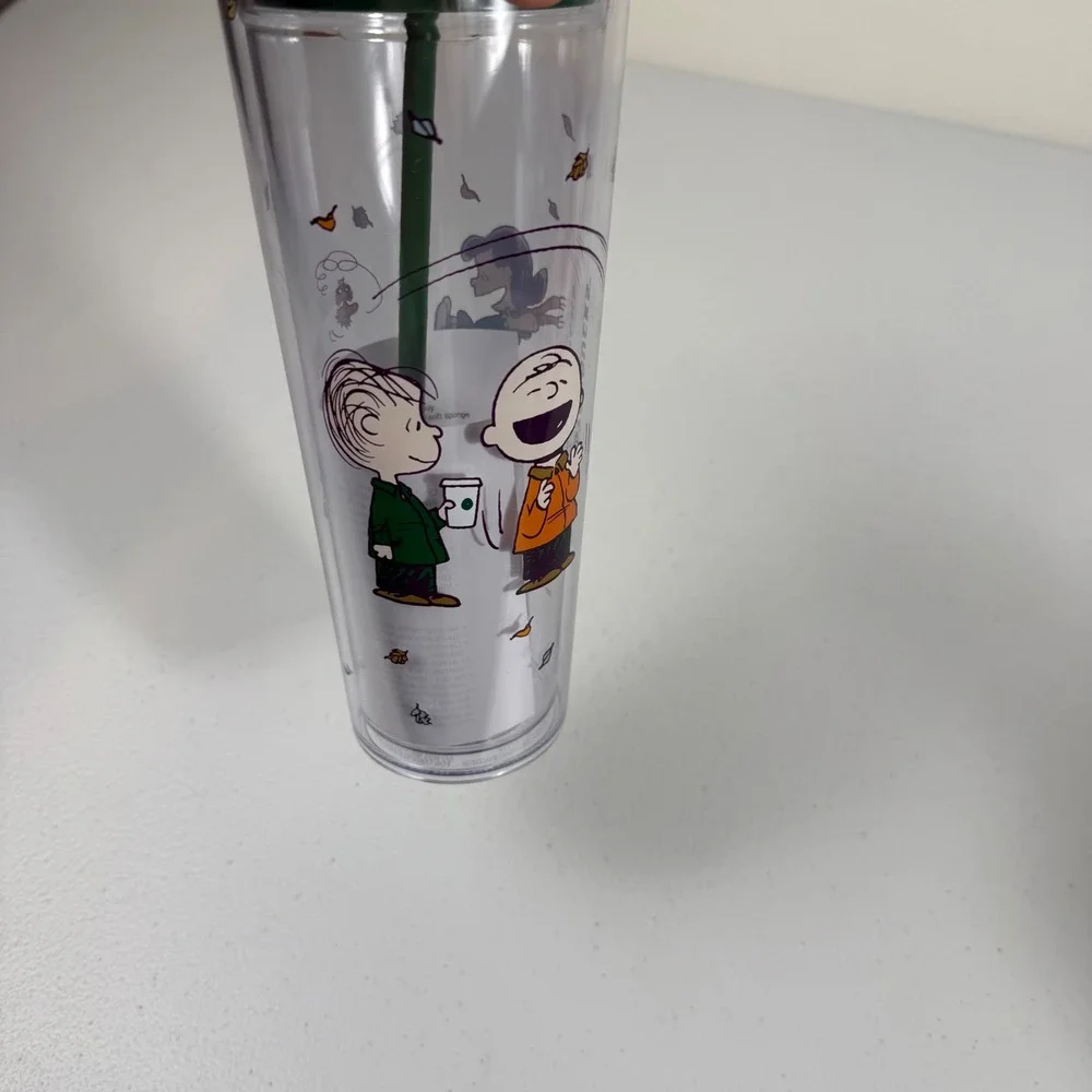 Starbucks x Peanuts Snoopy Pumpkin Cold Cup Tumbler Fall Charlie Brown 24oz NEW